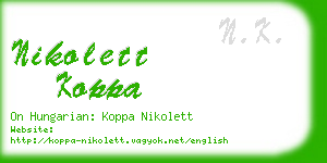 nikolett koppa business card